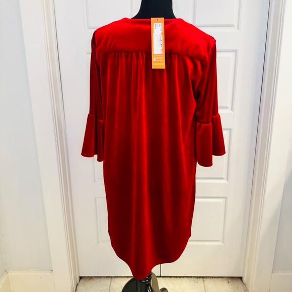 NWT Jude Connally Kerry Dress in Red Velvet- SMALL - Picture 6 of 12